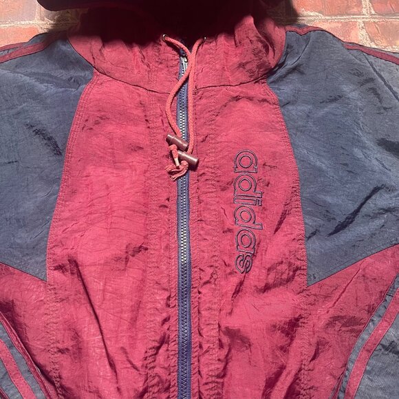Vintage 90s Adidas Acropolis Hooded Puffer Jacket Coat XL 3 Stripe 90s Skater - Picture 3 of 8